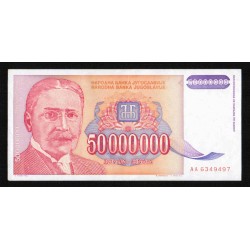 JUGOSLAWIEN - PICK 133 - 50.000 000 DINARA - 1993 - sign 18