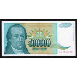YOUGOSLAVIE - PICK 131 - 500.000 DINARA - 1993