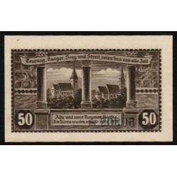 ALLEMAGNE - NOTGELD - HOIM i/Anhalt - Stad F. - 50 PFENNIG - 17/05/1921 - HOYMER KIRCHEN