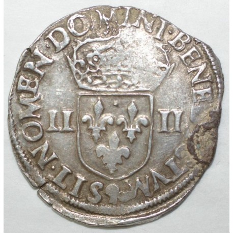 Dup 1133 - HENRI III - UN QUART D'ECU - 1582 T - TTB