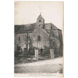 County 51140 - JONCHERY-SUR-VESLE - THE CHURCH AFTER THE GERMAN RETREAT 1918