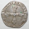 Dup 1133 - HENRI III - UN QUART D'ECU - 1581 T - NANTES - TTB