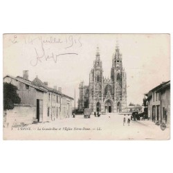 County 51460 - L'ÉPINE - THE HIGH STREET AND THE CHURCH OF NOTRE DAME