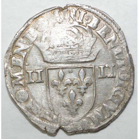 Dup 1133 - HENRI III - UN QUART D'ECU - 1584 NON CERTIFIE