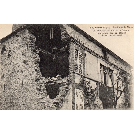 51 - LA VILLENEUVE - GUERRE DE 1914 - BATAILLE DE LA MARNE