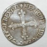 Dup 1133 - HENRI III - UN QUART D'ECU - 1581 T - NANTES - TTB