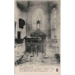 51 - WAR 1914-1915 - THE CHURCH OF MONTCEAUX AFTER THE BOMBARDMENT