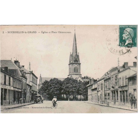 County 51400 - MOURMELON-LE-GRAND - CHURCH AND PLACE CLÉMENCEAU