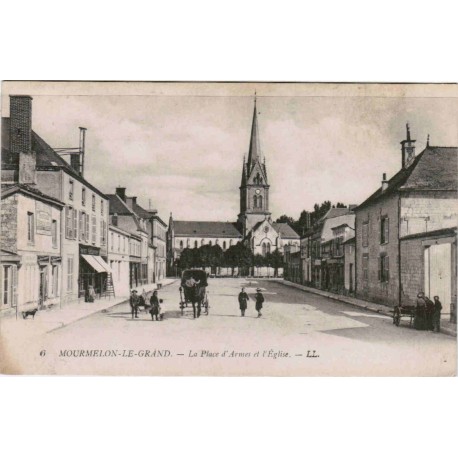 County 51400 - MOURMELON-LE-GRAND - THE PLACE D'ARMES AND THE CHURCH