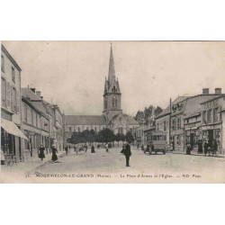 County 51400 - MOURMELON-LE-GRAND - THE PLACE D'ARMES AND THE CHURCH