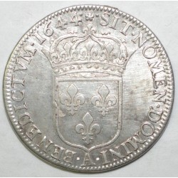 Gad 168 - LOUIS XIV - 1/2 ECU A LA MECHE COURTE - 1644 A ROSE - P. SUP