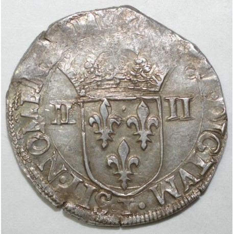 Dup 1133 - HENRI III - UN QUART D'ECU - 1584 T - TTB