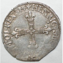 Dup 1133 - HENRI III - UN QUART D'ECU - 1584 T - TTB