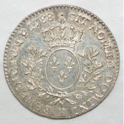 FRANKREICH - Gad 354 - 1/5 ECU MIT BEKLEIDETES BRUSTBILD - 1788 H - La Rochelle - LUDWIG XVI