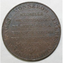 RÉVOLUTION - 2 SOLS DE MONNERON - 1791