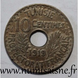 TUNISIA - KM 243 - 10 CENTIMES 1919