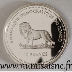 CONGO - KM 172 - 10 FRANCS 2005 - POPE BENEDICT XVI IN COLOGNE - Missing silver balls on the cross