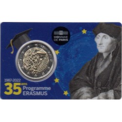 FRANCE - 2 EURO 2021 - 35 YEARS OF THE ERASMUS PROGRAMME - Coincard