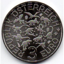 AUSTRIA - 3 EURO 2019 - SERIE DINO-THALER - N° 1 - SPINAUSORUS