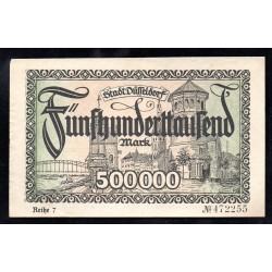 GERMANY - NOTGELD - DÜSSELDORF Stadt - 500.00 MARK - 01/08/1923 - SÉRIE 7