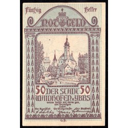 GERMANY - NOTGELD - WAIDHOFEN A YBBS - 50 HELLER - 31/12/1920