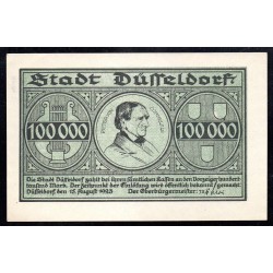 GERMANY - NOTGELD - DÜSSELDORF Stadt - 100.00 MARK - 15/08/1923 - SÉRIE 1