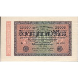 DEUTSCHLAND - PICK 85 e - 20 000 MARK - 20/02/1923