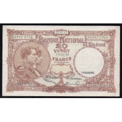 BELGIEN - PICK 111 - 20 FRANCS - 30/05/1947