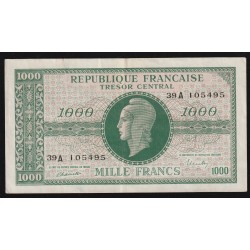 FAY VF 12/1 - 1000 FRANCS MARIANNE - 1945 - SERIE A - CHIFFRES GRAS
