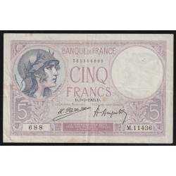 FAY 03/07 - 5 FRANCS VIOLET - 03/01/1923 - PICK 72