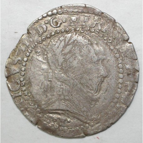 Dup 1131 - HENRI III - DEMI FRANC  AU COL PLAT 1578 I