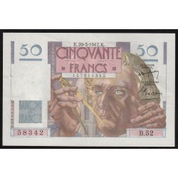 FRANCE - PICK 127 - 50 FRANCS LE VERRIER - 20/03/1947