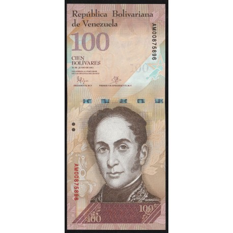 VENEZUELA - PICK 93 i - 100 BOLIVARES - 23/06/2015 - BIRDS