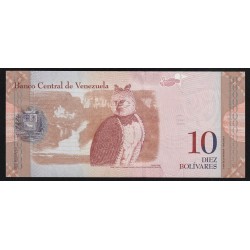 VENEZUELA - PICK 90 b - 10 BOLIVARES - 03/09/2009 - HARPY EAGLE