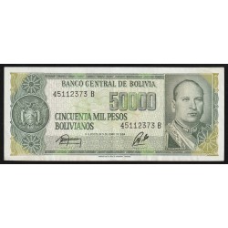 BOLIVIA - PICK 170 a - 50 000  PESOS BOLIVIANOS - 05/06/1984