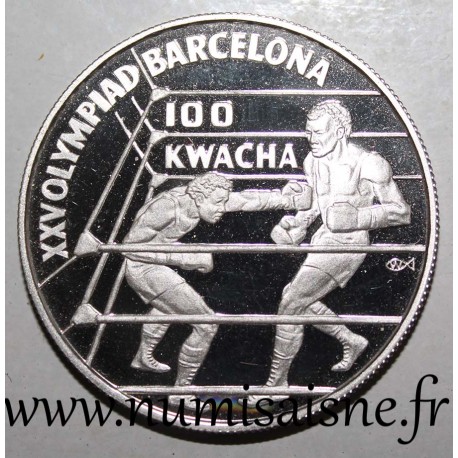 ZAMBIA - KM 28 - 100 KWATCHA 1992 - Barcelona Olympic Games - Boxing