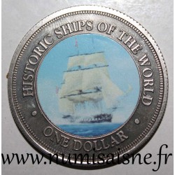 COOK ISLANDS - KM 748 - 1 DOLLAR 2003 - Historical ship - USS Constitution