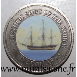 COOK ISLANDS - KM 750 - 1 DOLLAR 2003 - Historical ship - Hms Endeavor