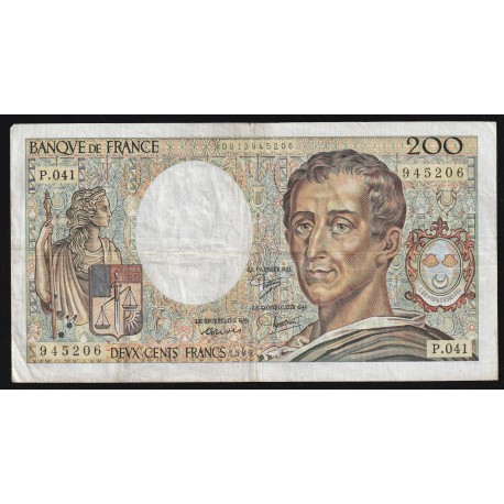 FRANCE - PICK 155 - 200 FRANCS MONTESQUIEU - TYPE 1981 - 1986 - P.041