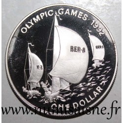 BERMUDA - KM 85 - 1 DOLLARS 1992 - Barcelona Olympic Games - Sailboats