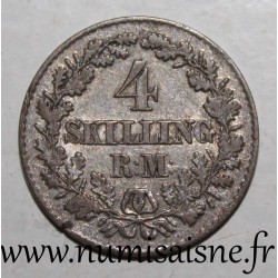 DENMARK - KM 758.2 - 4 SKILLING RIGSMONT 1956 VS - FREDERIK VII