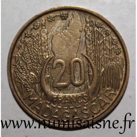 MADAGASCAR - KM 7 - 20 FRANCS 1953