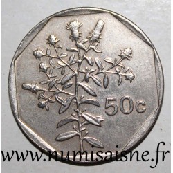 MALTA - KM 98 - 50 CENTS 1992 - Tulliera