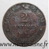 FRANCE - KM 827 - 2 CENTIMES 1891 A - Paris - TYPE CÉRÈS