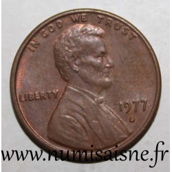 ÉTATS UNIS - KM 201 - 1 CENT 1977 D - Denver - LINCOLN SMALL CENT - MEMORIAL