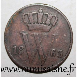 PAYS BAS - KM 100 - 1 CENT 1863 - Utrecht - Wilhelm III