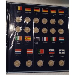PRESSO ALBUM FOR THE 17 COINS OF 2 EUROS OF THE 50 YEARS OF THE TREATY OF ROME