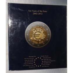 PRESSO ALBUM FOR THE 21 2-EURO COINS 10 YEARS OF THE EURO - Clearance discount