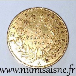 FRANCE - KM 783 - 5 FRANCS 1854 A - Paris - NAPOLEON III - GOLD