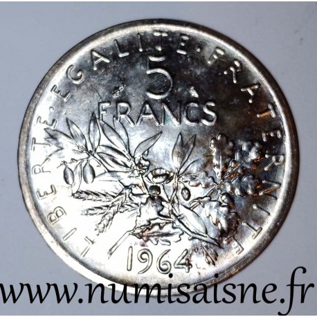 FRANCE - KM 926 - 5 FRANCS 1964 - TYPE SOWER - Stained